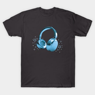 Blue Headphones T-Shirt